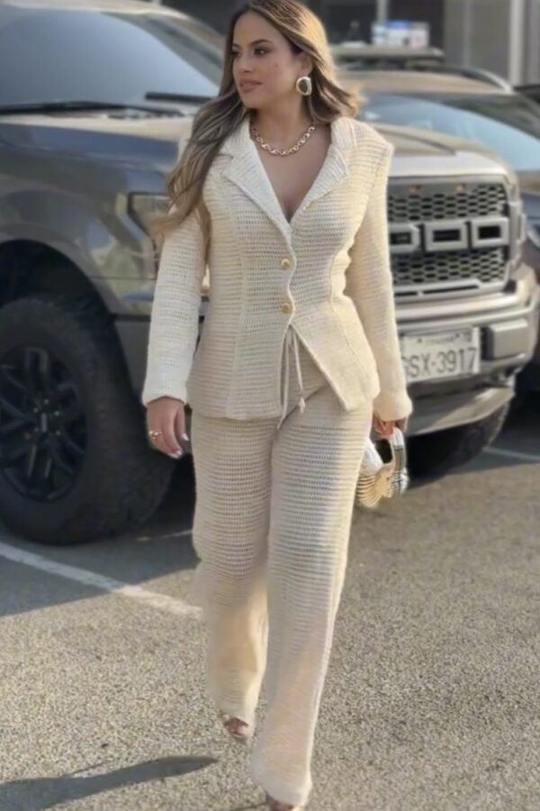 Crochet Set Blazer Y Pantalon