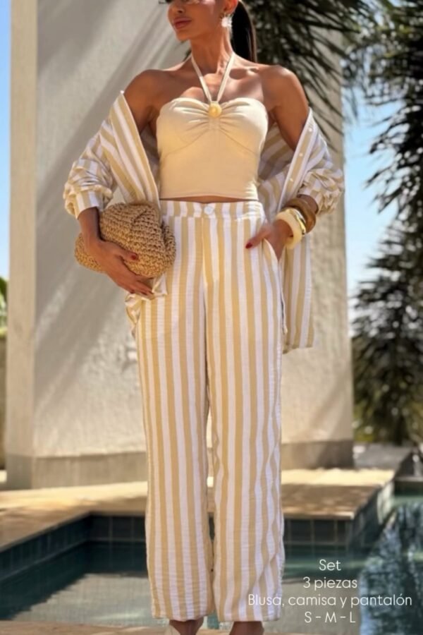 Peaceful Set Blusa Top Y Pantalon