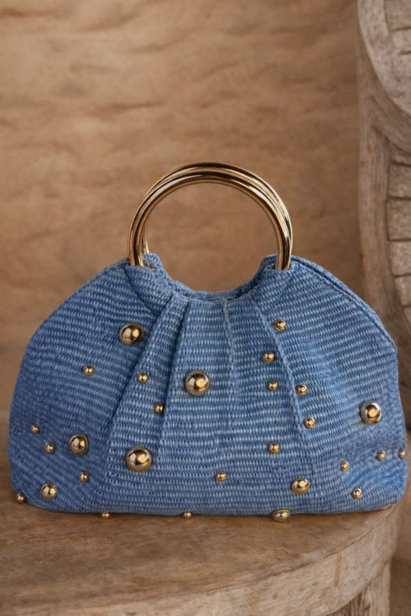 Palmera Bag Raffia Blue
