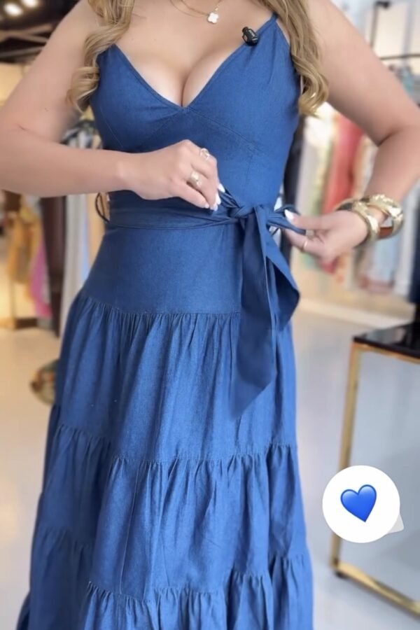 To The Wind Dress Denim