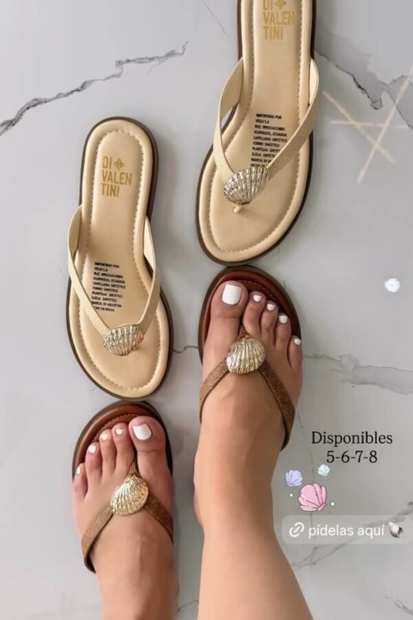 Shell Caramelo Sandals