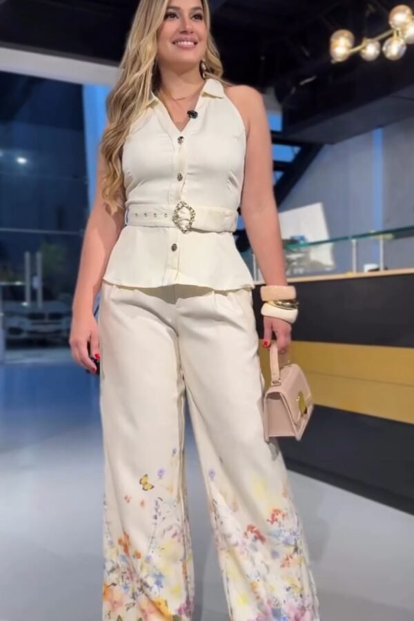 Hail Mary Set Blusa Y Pantalon Con Cinturon