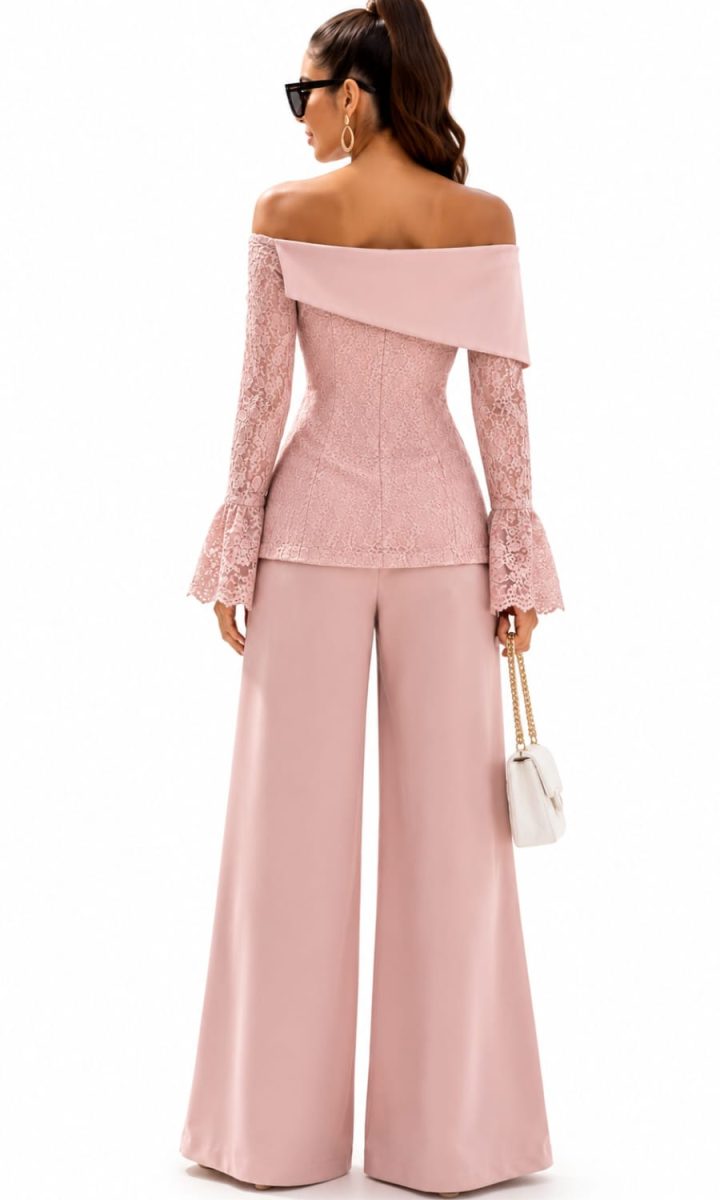Glamour Set Blusa Y Pantalon Pink