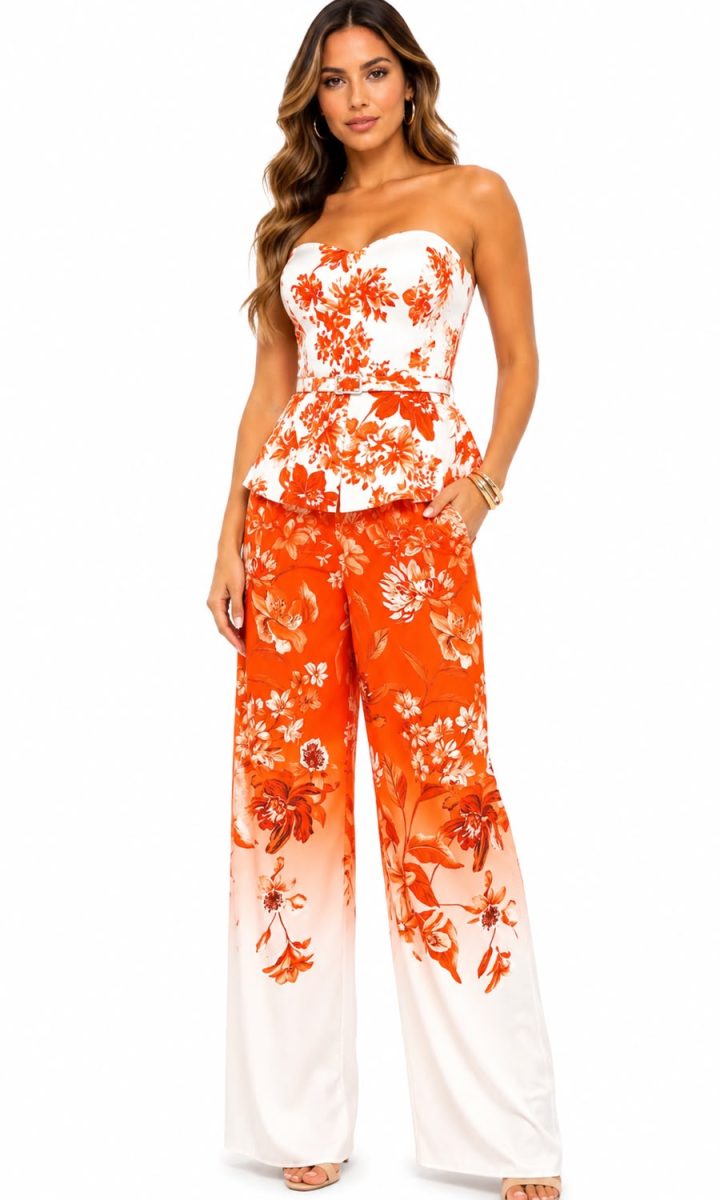 Orange Fish Set Busa Pantalon Y Cinturon