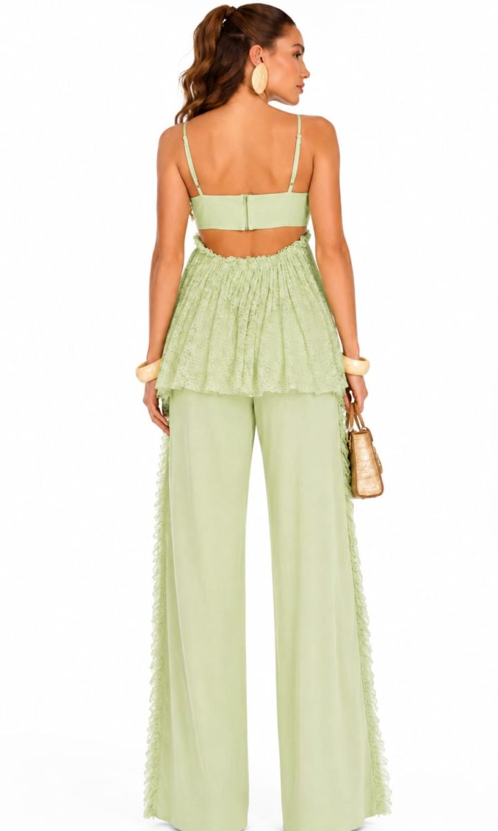 In The Caribbean Set Blusa Y Pantalon Green