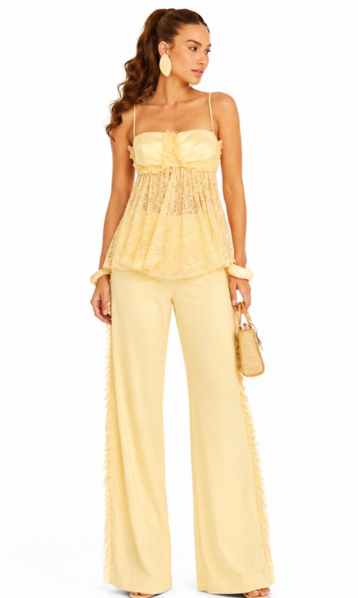 In The Caribbean Set Blusa Y Pantalon Yellow