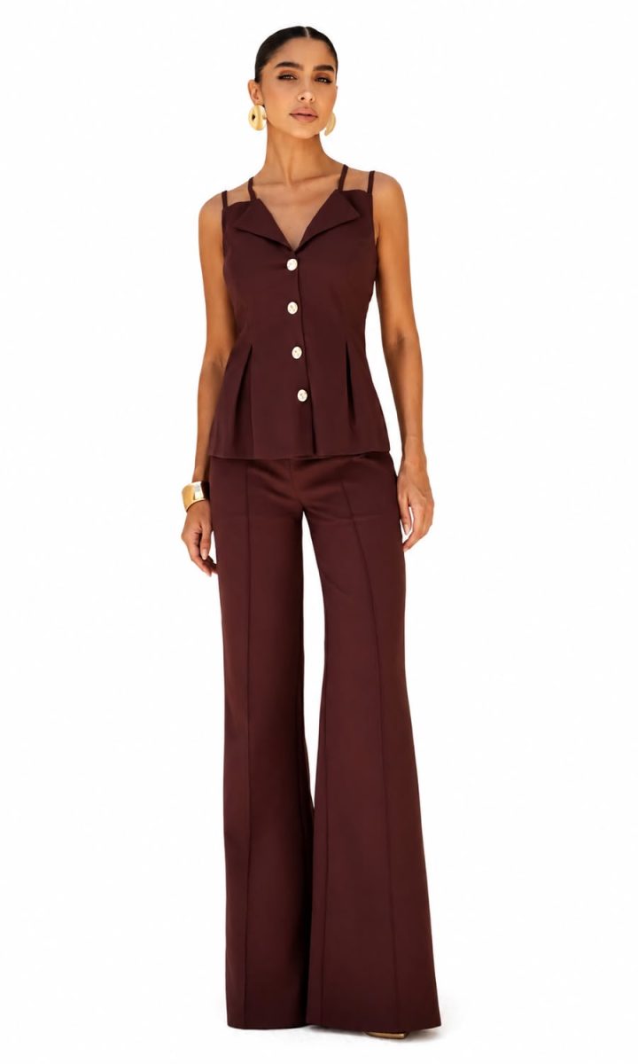 Providence Set Blusa Y Pantalon Mocca