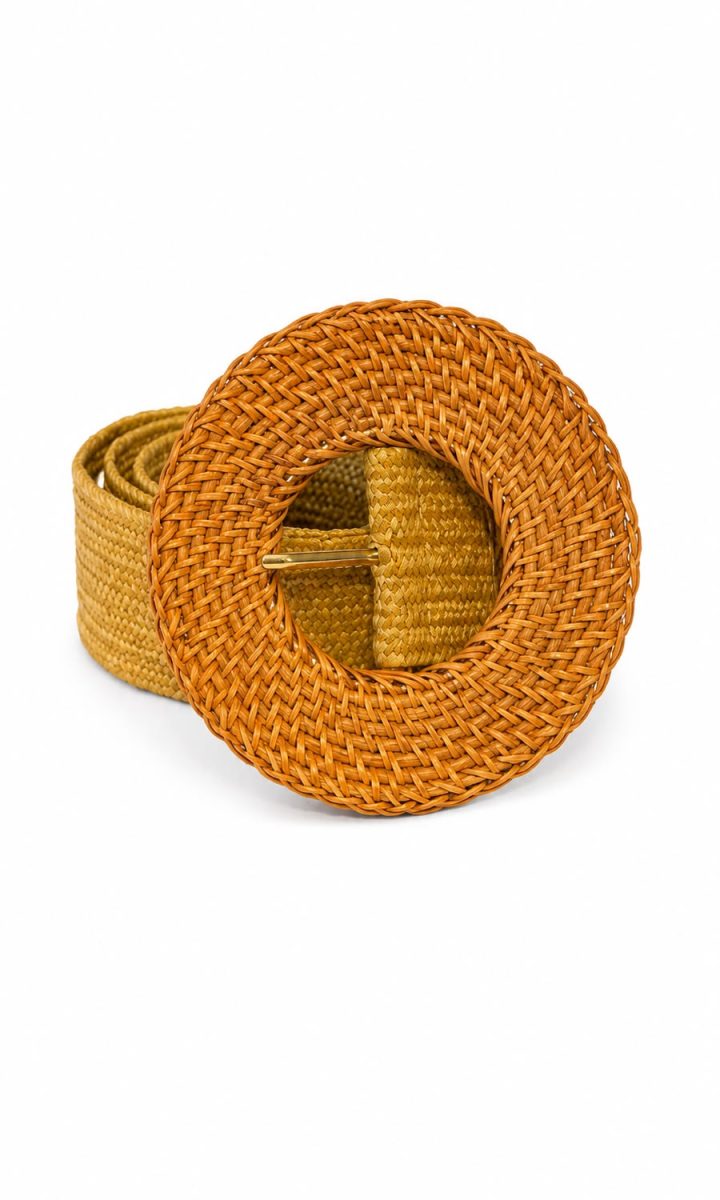 Oval Raffia Cinturon