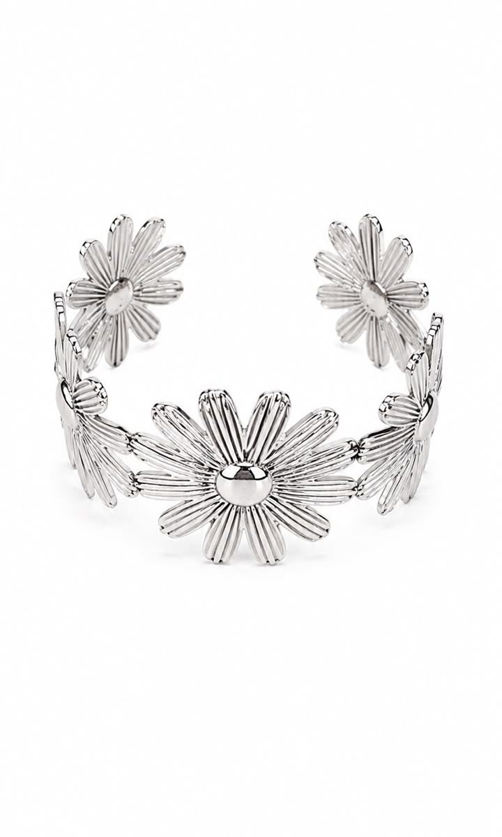 Several Flowers Pulsera Silver