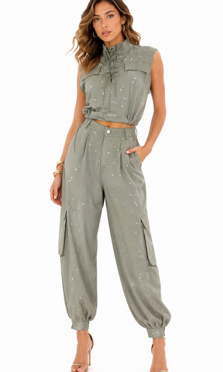 Military Set Blusa Y Pantalon