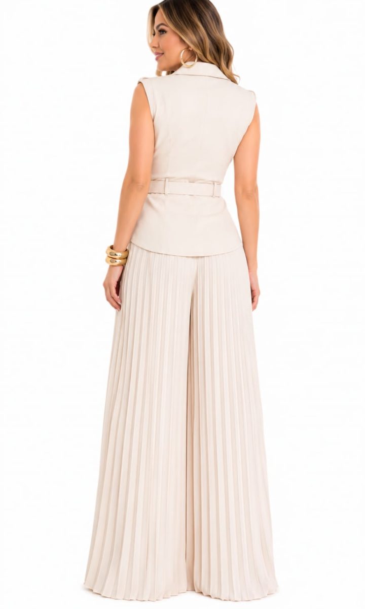 Civic Ceremony Set Blusa Y Pantalon Con Cinturon