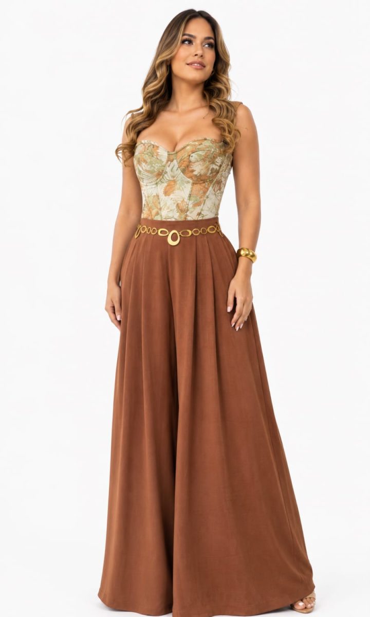 To Know Pantalon Con Cinturon Mocca