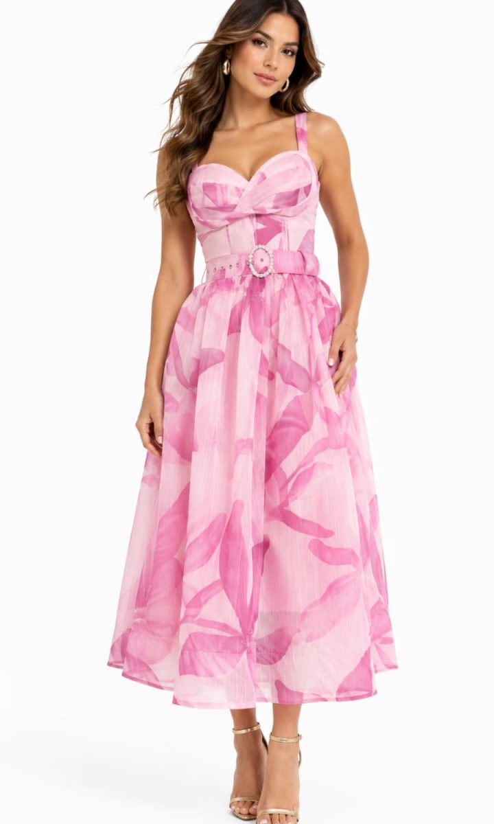 Palace Dress Pink Con Cinturon