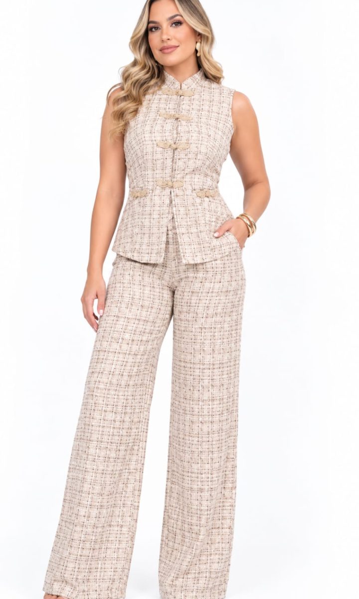 Wool Set Blusa Y Pantalon